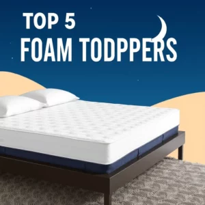 Artistic representation for "top 5 memory foam toppers for ultimate nighttime comfort"