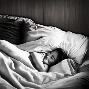 Artistic representation for "half of canadians: unveiling the sleep struggle - insights from statistics canada"