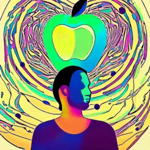 Artistic representation for Apple introduces groundbreaking health features to support conditions impacting billions of people.