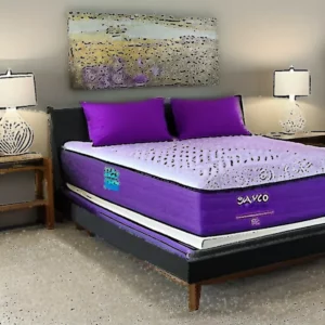 Artistic representation for Save up to $300 off the Purple Restore Hybrid Mattress Let me know if you'd like me to explore some other options for titles.