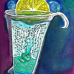 Artistic representation for I tried drinking more water for a month and it really changed the way I feel Let me know if you'd like to try another title!