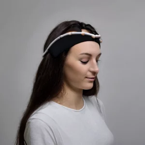 Artistic representation for Elemind eeg headband helps you fall asleep with brainwave aligned acoustic stimulation