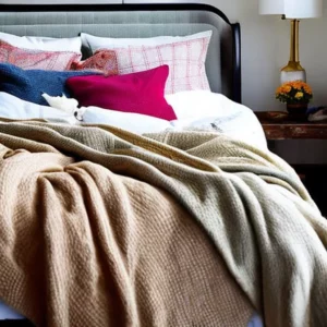 Artistic representation for How to transform your bed into a cozy nest for Fall the mattress , bedding and PJs Im buying in Labor Day sales?