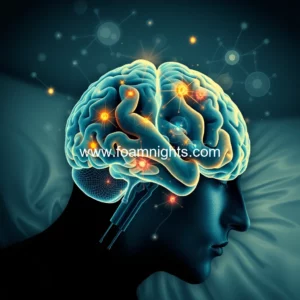 Artistic representation for Sleep problems in 30s and 40s may add extra years to your brain age