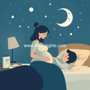 Artistic representation for Sleepless nights? new study warns: lack of pregnancy rest may impact baby'