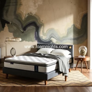 Artistic representation for Paramount 3 mattress lines tell luxury sleep story with natural materials for High Point