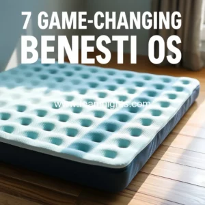 Artistic representation for 7 game-changing benefits of a 2021 memory foam mat