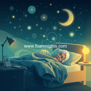 Artistic representation for New AI powered study shows how our sleep changes with age plus how to maximise the sleep you do get