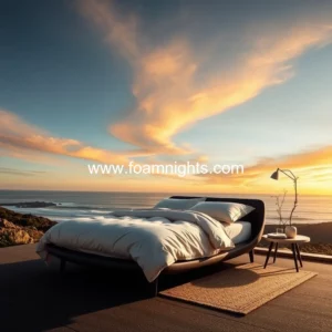 Artistic representation for Evaluating the helix sunset luxe: a side sleeper's dream?