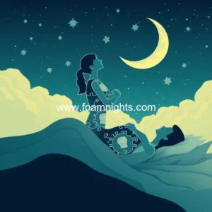 Artistic representation for Unveil sleep posture puzzles: achieve serene slumber and stress alleviation.