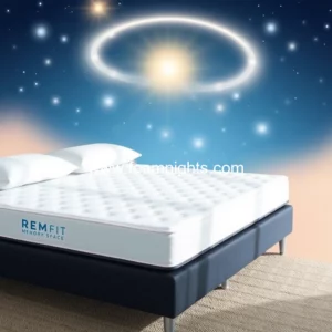 Artistic representation for REM Fit Halo Memory Foam Topper review : make your old mattress feel positively angelic