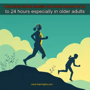 Artistic representation for New study shows exercise can boost memory for up to 24 hours especially in older adults