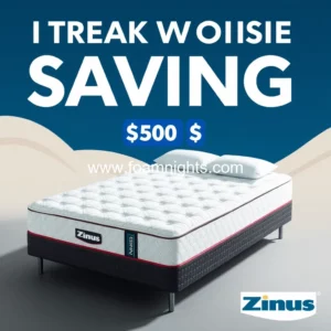 Artistic representation for I track cooling mattress prices dont miss this 500 saving at Zinus