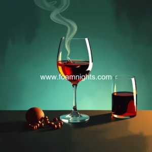 Artistic representation for Doctor's guideline: cut off evening alcohol to prevent cardiac events!