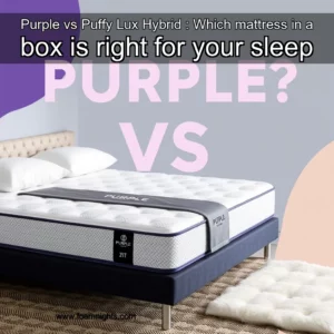 Artistic representation for Purple vs Puffy Lux Hybrid : Which mattress in a box is right for your sleep