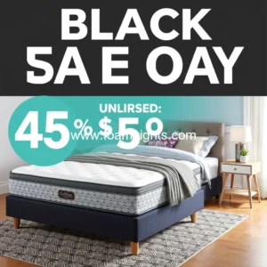 Artistic representation for 45 exclusive costco black friday deals on mattresses and bedding!