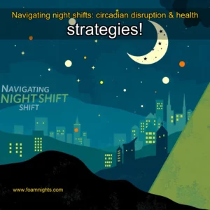 Artistic representation for Navigating night shifts: circadian disruption & health strategies!