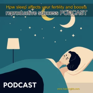 Artistic representation for How sleep affects your fertility and boosts reproductive success PODCAST