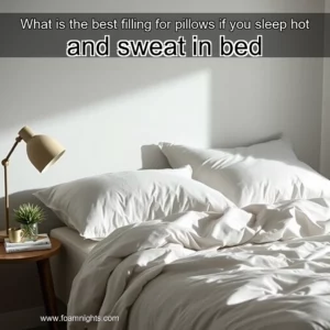 Artistic representation for What is the best filling for pillows if you sleep hot and sweat in bed