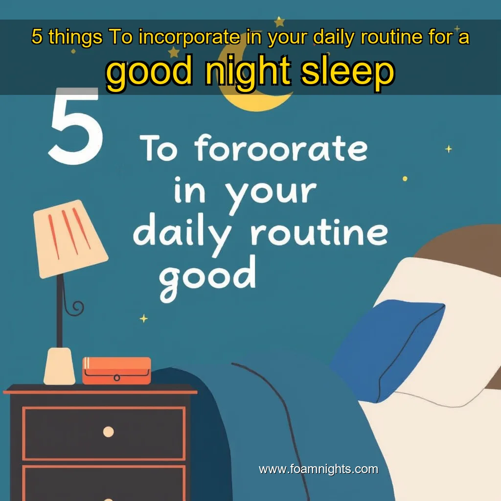 You are currently viewing 5 things To incorporate in your daily routine for a good night sleep