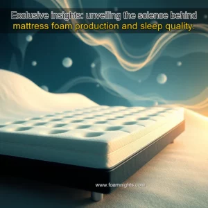 Artistic representation for Exclusive insights: unveiling the science behind mattress foam production and sleep quality.