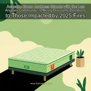 Artistic representation for Avocado Green Mattress Stands with the Los Angeles Community : Offering Discounts Donations to Those Impacted by 2025 Fires