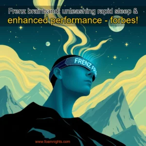 Artistic representation for Frenz brainband: unleashing rapid sleep & enhanced performance - forbes!