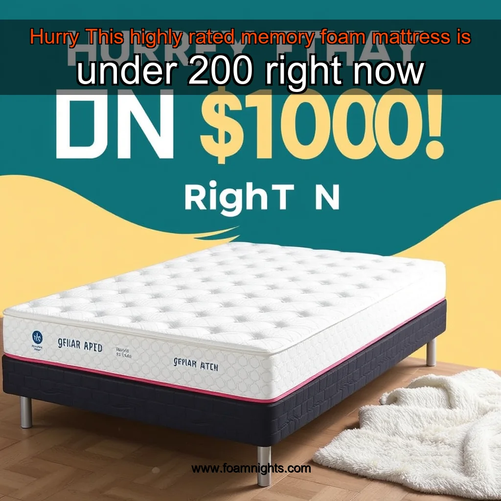 You are currently viewing Hurry  This highly  rated memory foam mattress is under 200 right now