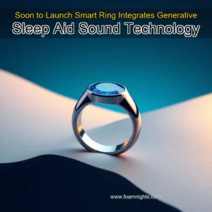 Artistic representation for Soon to Launch Smart Ring Integrates Generative Sleep Aid Sound Technology