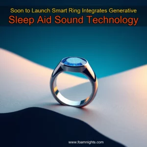 Artistic representation for Soon to Launch Smart Ring Integrates Generative Sleep Aid Sound Technology