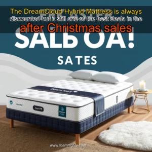Artistic representation for The DreamCloud Hybrid Mattress is always discounted but it still one of the best deals in the after Christmas sales