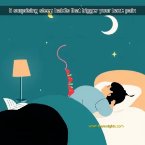 Artistic representation for 5 surprising sleep habits that trigger your back pain