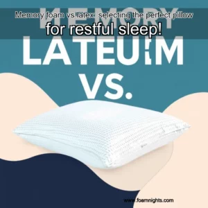 Artistic representation for Memory foam vs latex: selecting the perfect pillow for restful sleep!