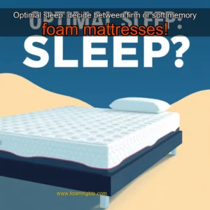 Artistic representation for Optimal sleep: decide between firm or soft memory foam mattresses!