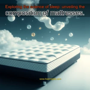 Artistic representation for Exploring the science of sleep: unveiling the composition of mattresses.