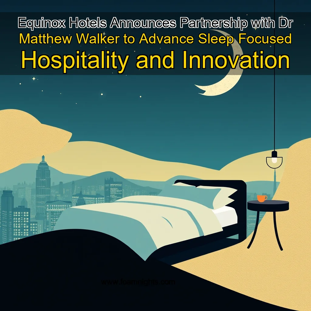 You are currently viewing Equinox Hotels Announces Partnership with Dr  Matthew Walker to Advance Sleep  Focused Hospitality and Innovation