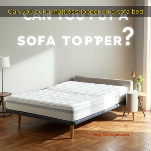 Artistic representation for Can you put a mattress topper on a sofa bed