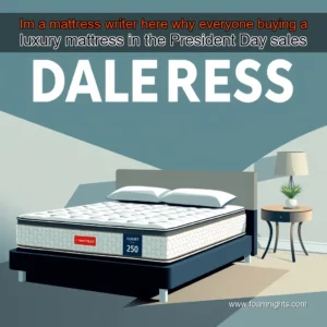 Artistic representation for Im a mattress writer here why everyone buying a luxury mattress in the President Day sales