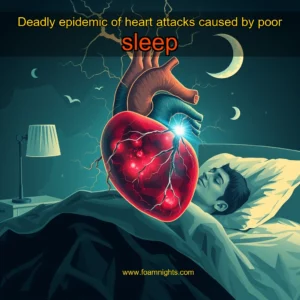 Artistic representation for Deadly epidemic of heart attacks caused by poor sleep