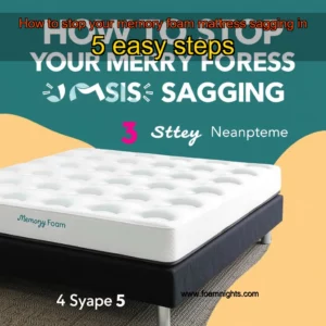 Artistic representation for How to stop your memory foam mattress sagging in 5 easy steps