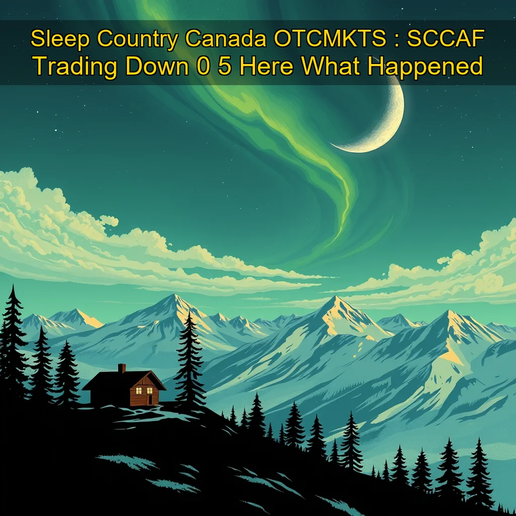 You are currently viewing Sleep Country Canada  OTCMKTS : SCCAF  Trading Down 0  5   Here What Happened