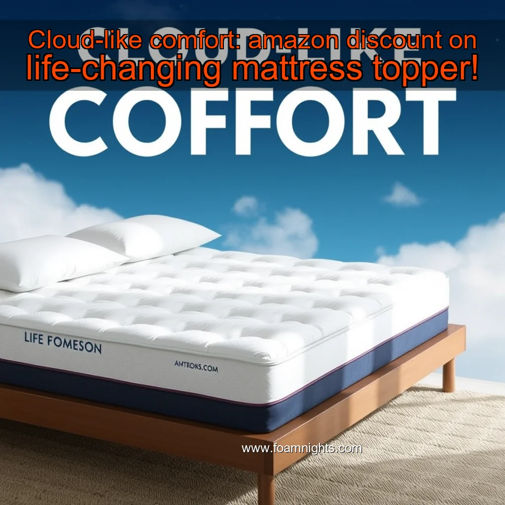 You are currently viewing Cloud-like comfort: amazon discount on life-changing mattress topper!