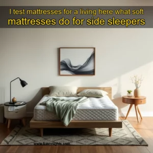 Artistic representation for I test mattresses for a living here what soft mattresses do for side sleepers