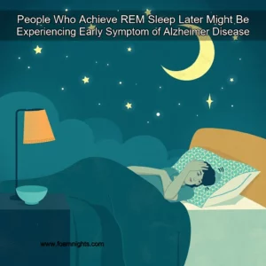 Artistic representation for People Who Achieve REM Sleep Later Might Be Experiencing Early Symptom of Alzheimer Disease