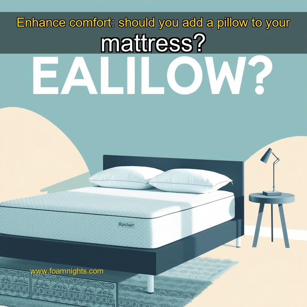 You are currently viewing Enhance comfort: should you add a pillow to your mattress?