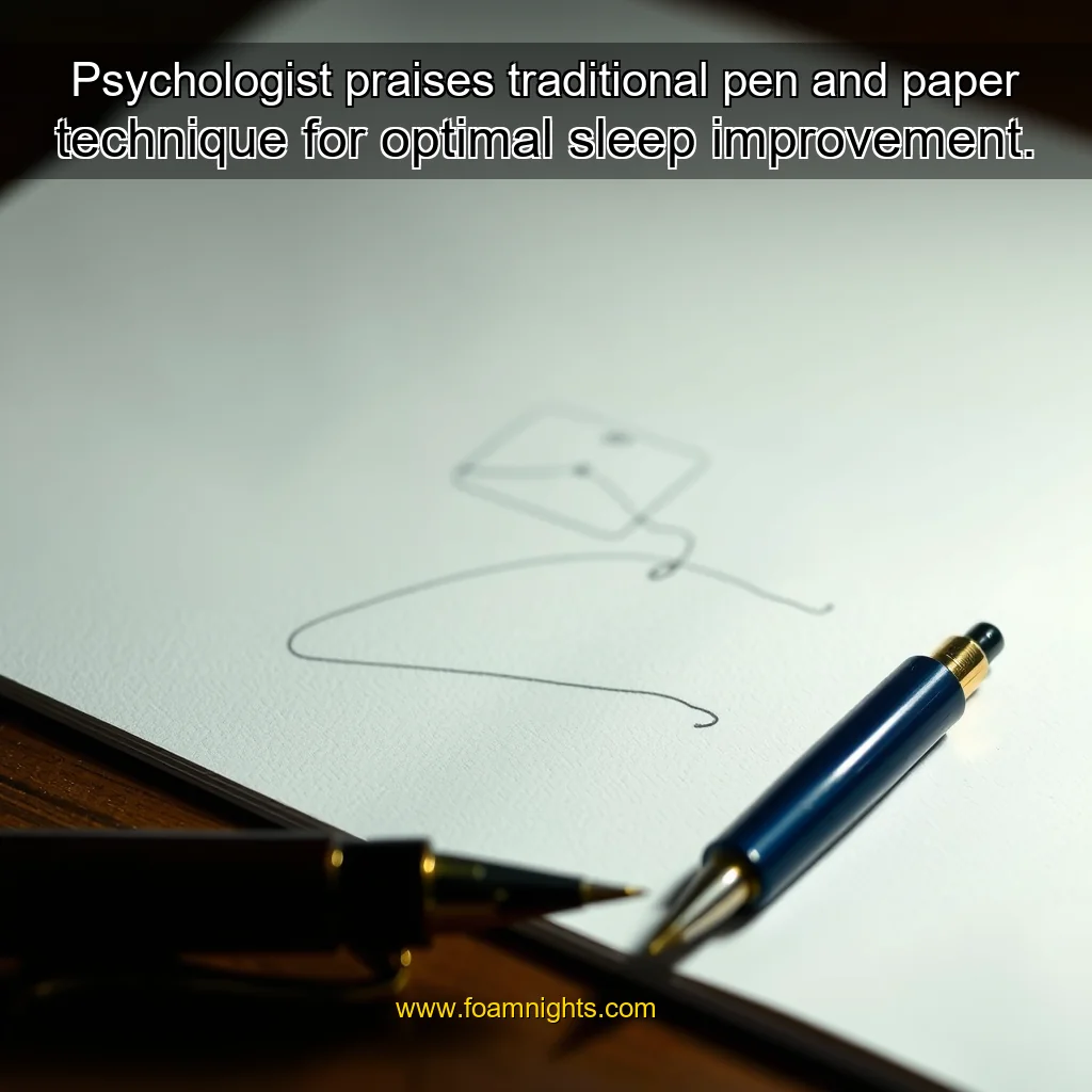 You are currently viewing Psychologist praises traditional pen and paper technique for optimal sleep improvement.