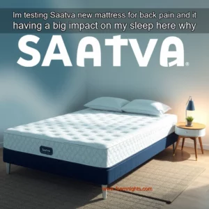 Artistic representation for Im testing Saatva new mattress for back pain and it having a big impact on my sleep here why