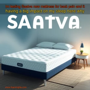 Artistic representation for Im testing Saatva new mattress for back pain and it having a big impact on my sleep here why