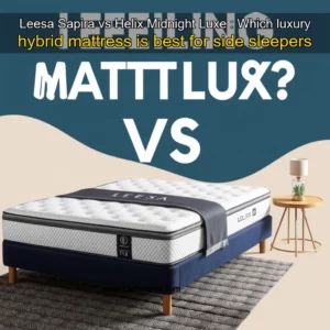 Artistic representation for Leesa Sapira vs Helix Midnight Luxe : Which luxury hybrid mattress is best for side sleepers