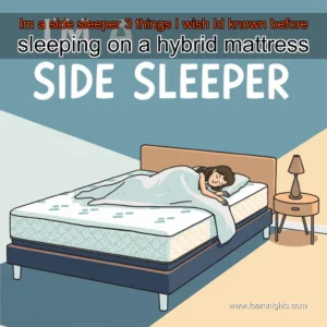 Artistic representation for Im a side sleeper 3 things I wish Id known before sleeping on a hybrid mattress